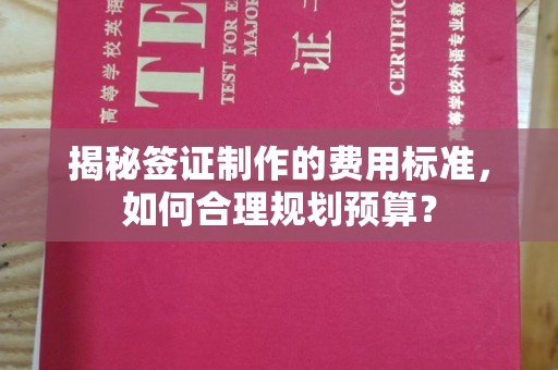 克孜勒苏揭秘签证制作的费用标准，如何合理规划预算？