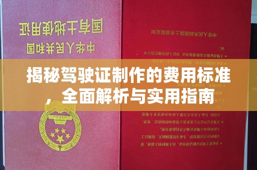 克孜勒苏揭秘驾驶证制作的费用标准，全面解析与实用指南