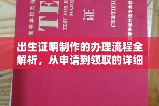 克孜勒苏出生证明制作的办理流程全解析，从申请到领取的详细指南